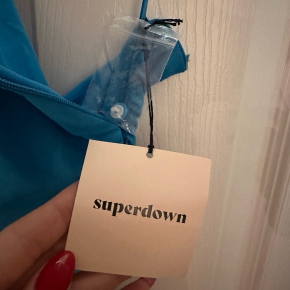 Blue Superdown Mallory High Neck Dress - Picture 2 of 5